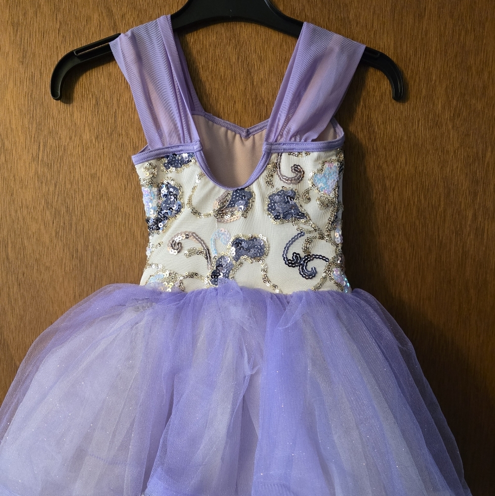 Weismann Girls Purple and Ivory Ballet Costume - Picture 5 of 5